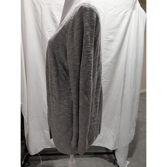 J. JILL Women's Cotton Acrylic Sweater Open Cardigan Gray Petite Size Medium PM - Picture 3 of 14